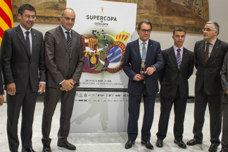 Una imatge de la presentació oficial de la Supercopa de Catalunya // FOTO: FCF