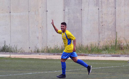 Contra el Sant Pere i Sant Pau celebró un hat-trick/ FOTO: FRANCESC FÁBREGAS-ELTRAVESSET