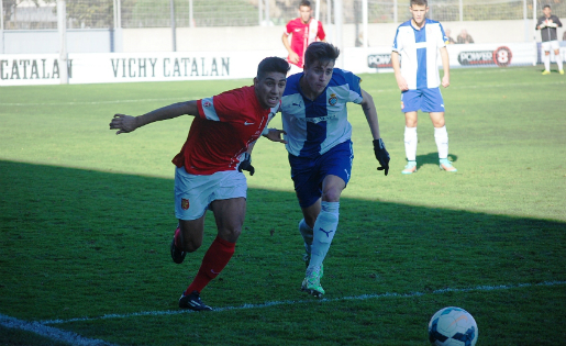 Espanyol i Damm, al seu enfrontament a la Lliga 2014-2015 // FOTO: cfdamm.cat