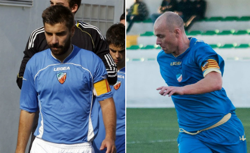 Marc Soler i Àlex Bertran deixen el seu braçalet de capìtans // FOTO: cflloret.blogspot.com