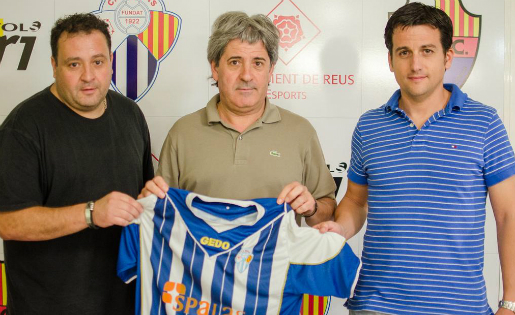 Miquel Aguza, a la dreta, a la seva presentació com a tècnic / FOTO: cfreddis.cat