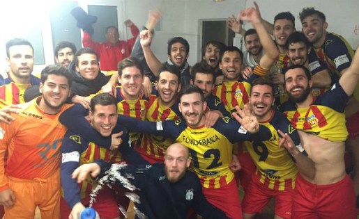 El vestidor visitant del Carrer Girona era una festa del Vilafranca // FOTO: TwitterFC Vilafranca