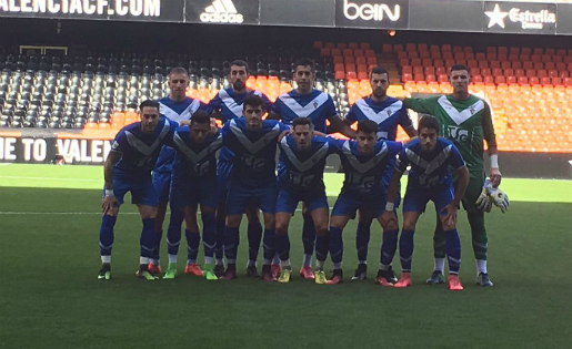 El Badalona va ratificar la seva classificació per la Copa amb el seu punt a Mestalla // FOTO: Jordi Mestres Rius