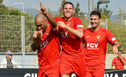 Amantini va marcar el gol de l'empat del Terrassa a la Dani Jarque // FOTO: Terrassa FC