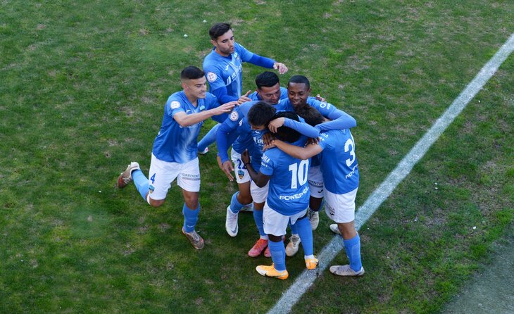 Els jugadors del Lleida Esportiu segueixen aconseguint resultats tot i la situació del club // FOTO: Lleida Esportiu