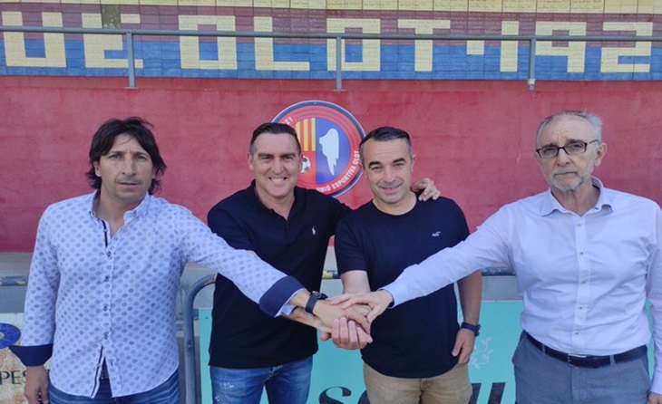 Sergi Raset (dtor esp.), Pedro Dólera (tècnic), Chesco Rivas (2n tècnic) i Joan Agustí (president)